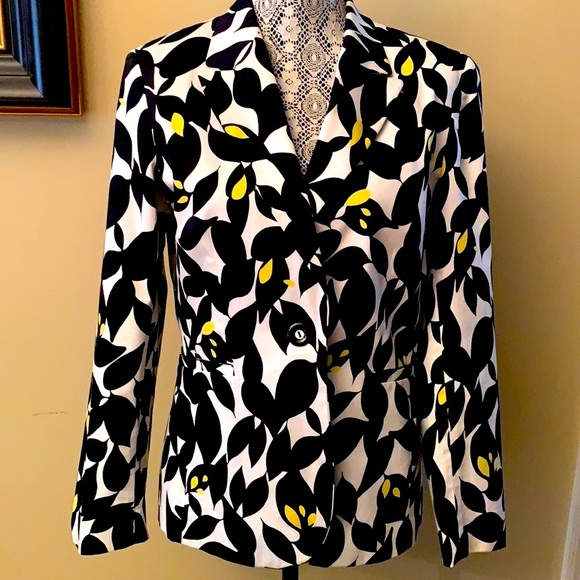 NWT Stylish black/ white and yellow accent NYP jacket - Picture 2 of 6